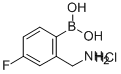2-AMINOMETHYL-4-FLUOROPHENYLBORONIC ACID, HCL Structure