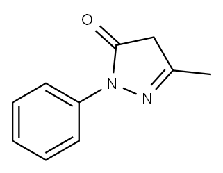 3-メチル-1-フェニル-5-ピラゾロン 化学構造式