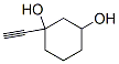 1,3-Cyclohexanediol, 1-ethynyl- (7CI) Structure