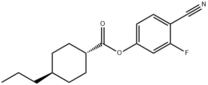 4-CYANO-3-FLUOROPHENYL TRANS-4-PROPYLCYCLOHEXANECARBOXYLATE Structure