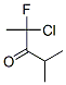3-Pentanone,  2-chloro-2-fluoro-4-methyl- Structure