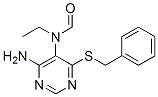 Pyrimidine, 4-amino-6-benzylthio-5-(N-ethylformamido)- Structure
