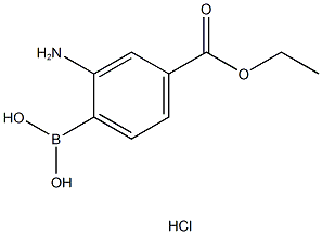 2-amino-4-(ethoxycarbonyl)phenylboronic acid, HCl Structure