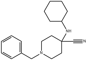 1-benzyl-4-(cyclohexylamino)piperidine-4-carbonitrile Structure