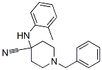 1-benzyl-4-(o-toluidino)piperidine-4-carbonitrile Structure