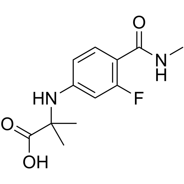 N-[3-Fluoro-4-[(methylamino)carbonyl]phenyl]-2-methylalanine